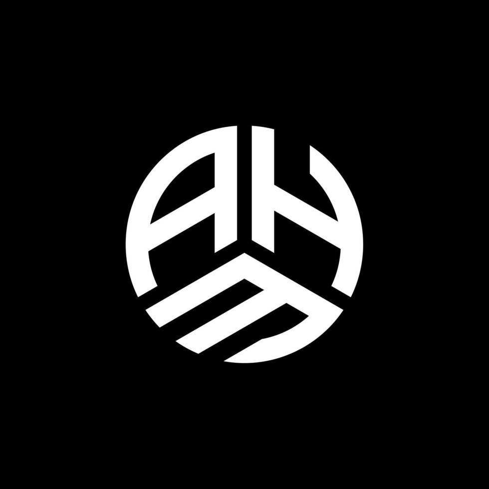 AHM letter logo design on white background. AHM creative initials letter logo concept. AHM letter design. vector