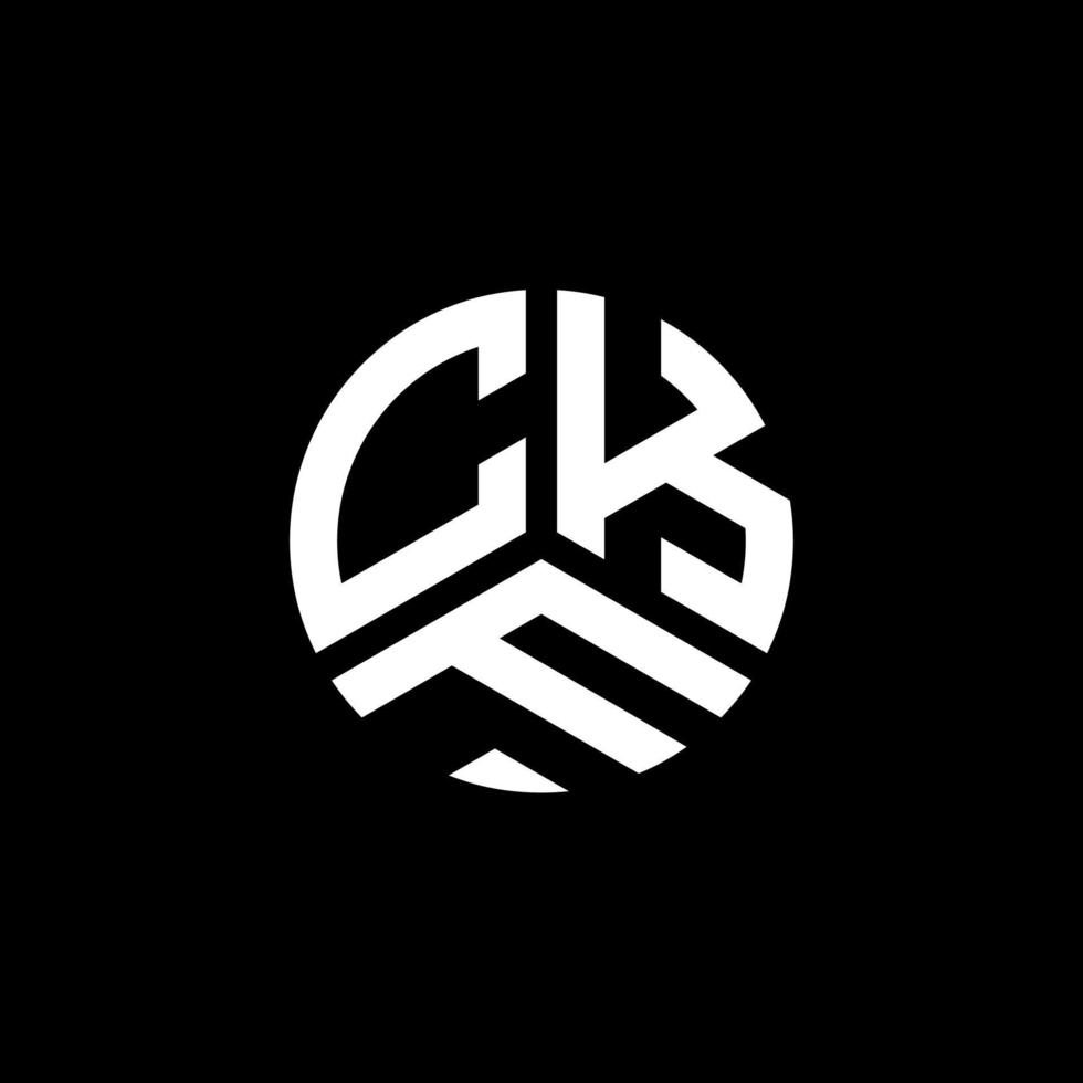 diseño de logotipo de letra ckf sobre fondo blanco. Concepto de logotipo de letra de iniciales creativas ckf. diseño de letras ckf. vector