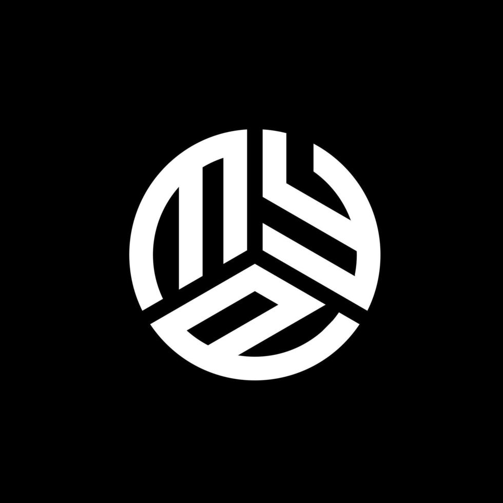 MYP letter logo design on black background. MYP creative initials letter logo concept. MYP letter design. vector