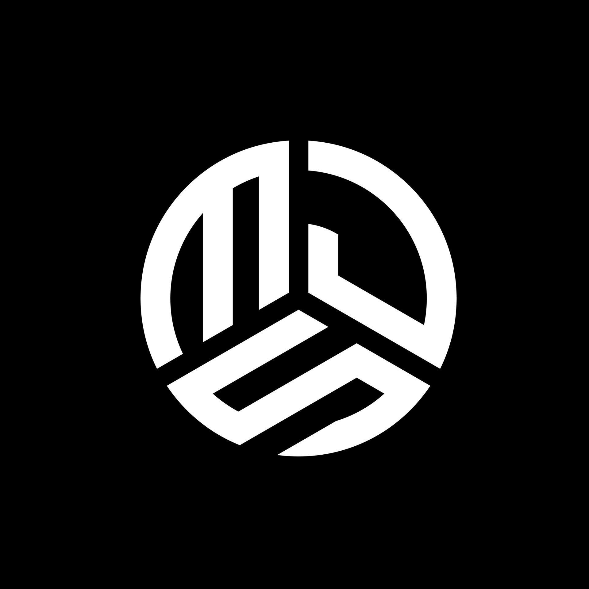 MJS letter logo design on black background. MJS creative initials letter logo concept. MJS