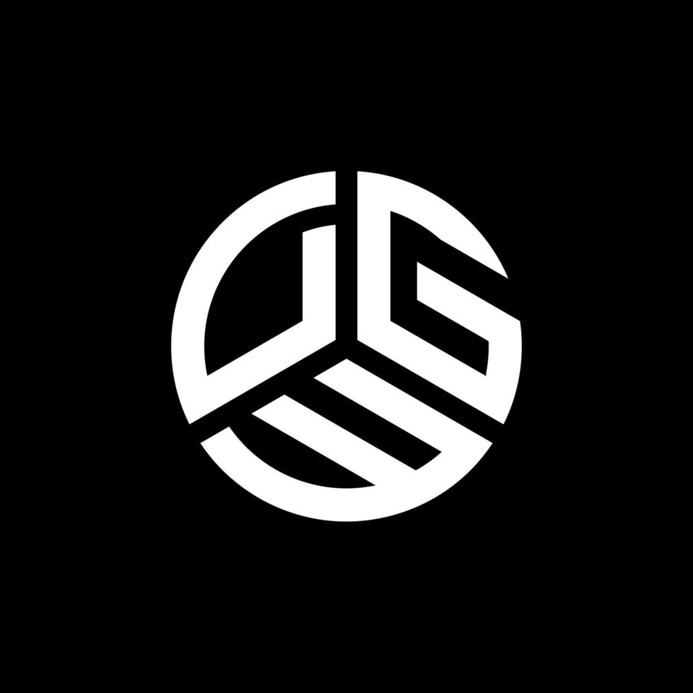 diseño de logotipo de letra dgw sobre fondo blanco. concepto de logotipo de letra de iniciales creativas dgw. diseño de letras dgw. vector