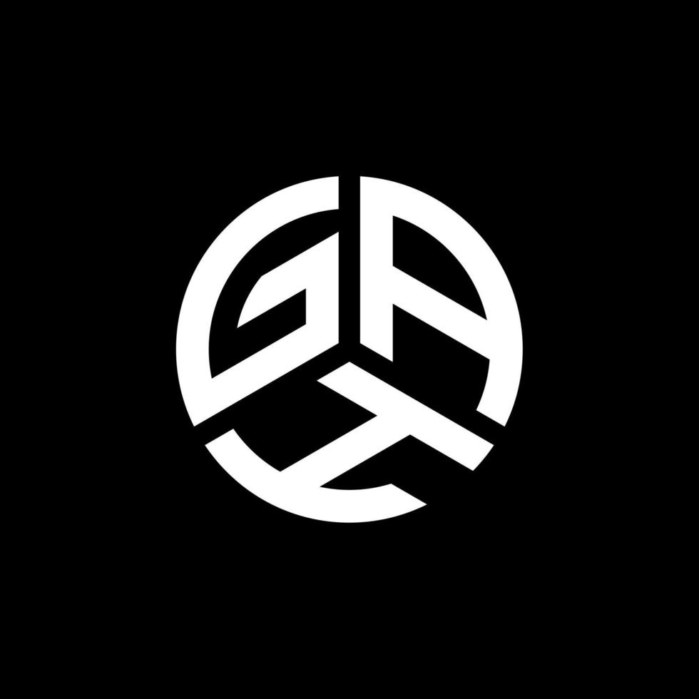 diseño de logotipo de letra gah sobre fondo blanco. concepto de logotipo de letra de iniciales creativas gah. diseño de letras gah. vector
