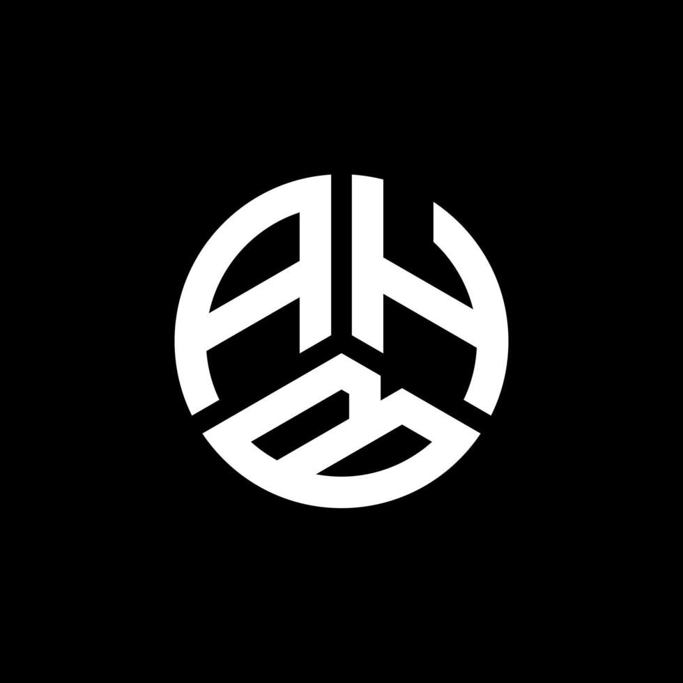 AHB letter logo design on white background. AHB creative initials letter logo concept. AHB letter design. vector