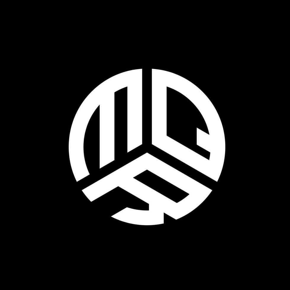 MQR letter logo design on black background. MQR creative initials letter logo concept. MQR letter design. vector