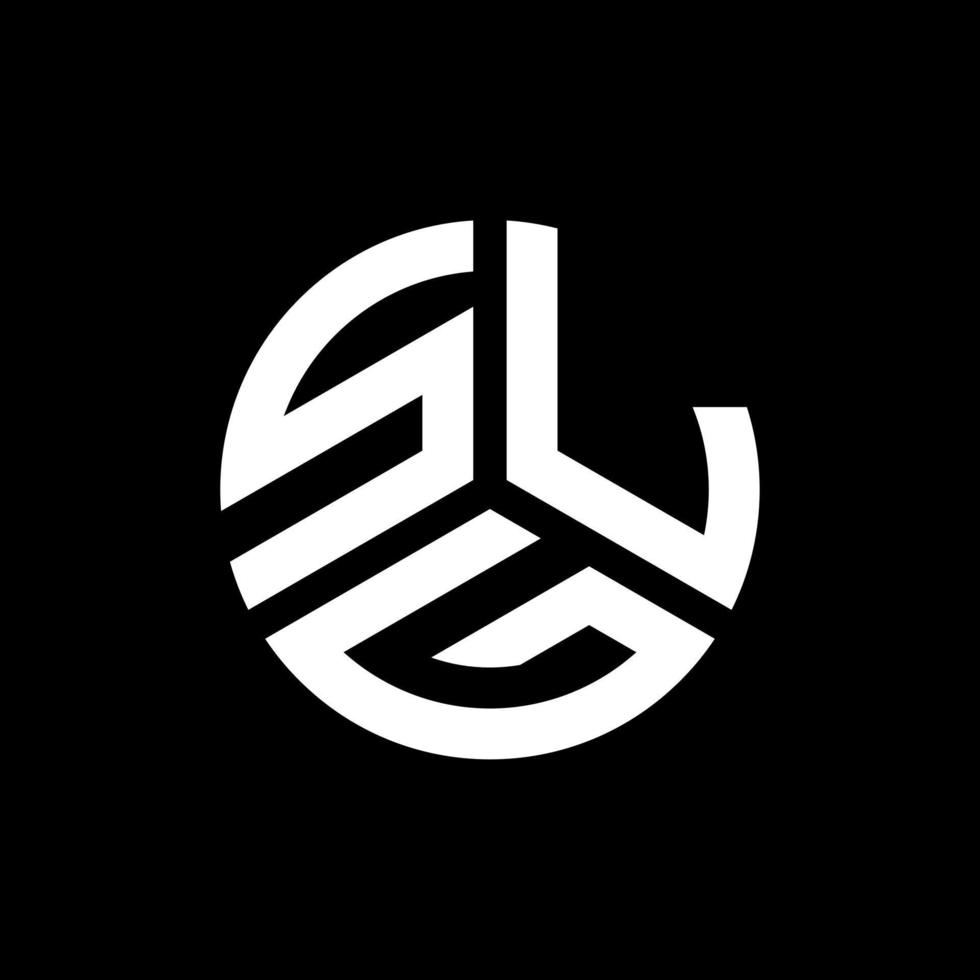 diseño de logotipo de letra slg sobre fondo negro. concepto de logotipo de letra de iniciales creativas slg. diseño de letras slg. vector