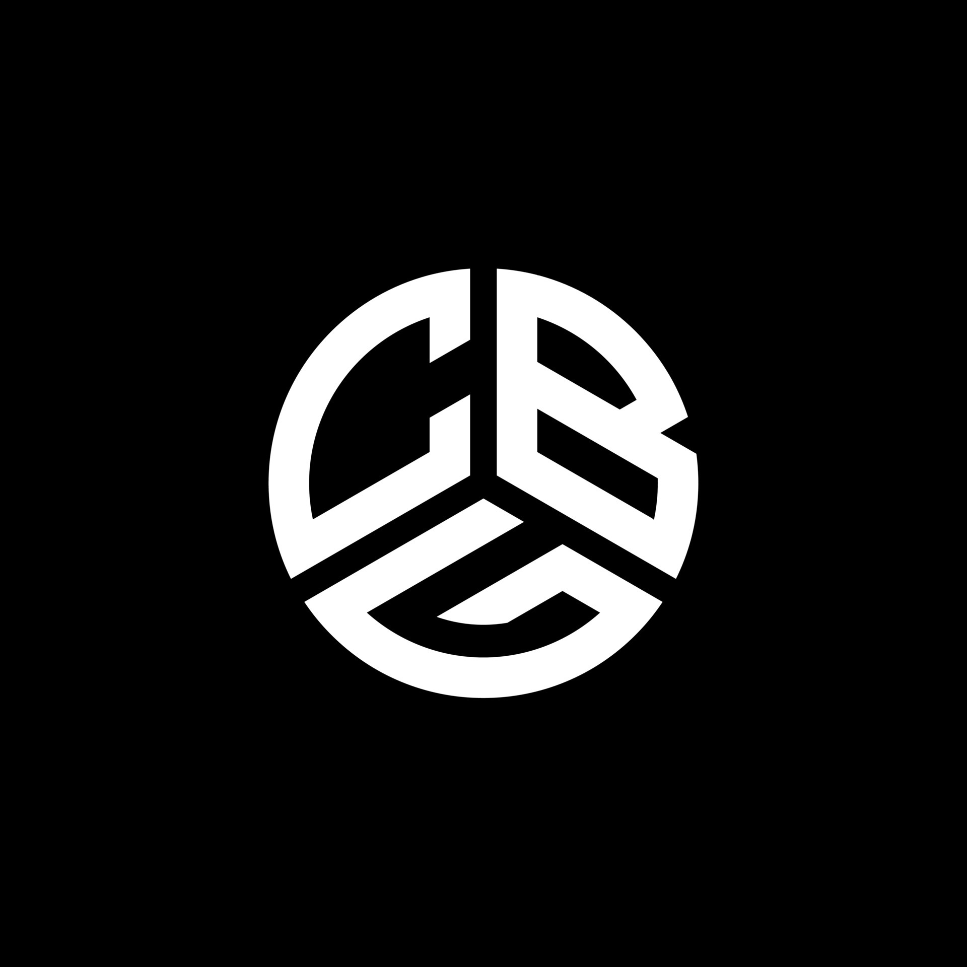 Cbg Letter Logo Design On White Background Cbg Creative Initials