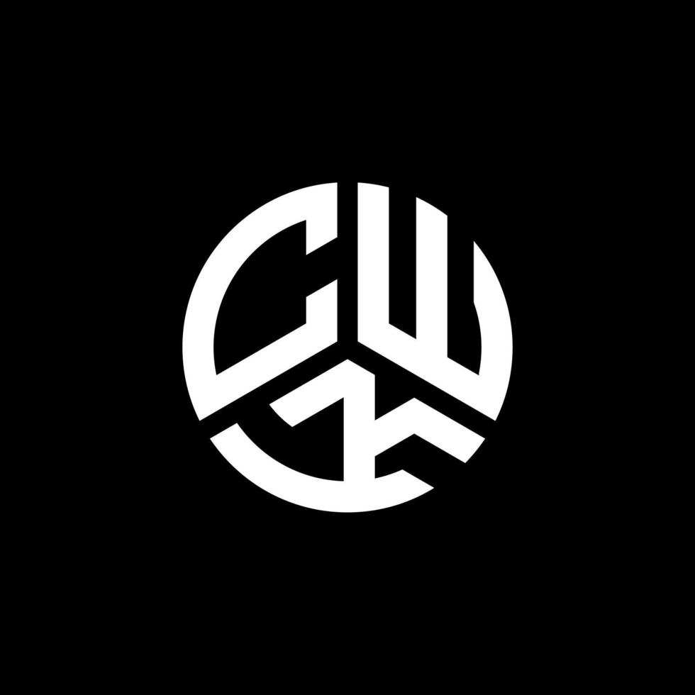 diseño de logotipo de letra cwk sobre fondo blanco. concepto de logotipo de letra de iniciales creativas cwk. diseño de letras cwk. vector
