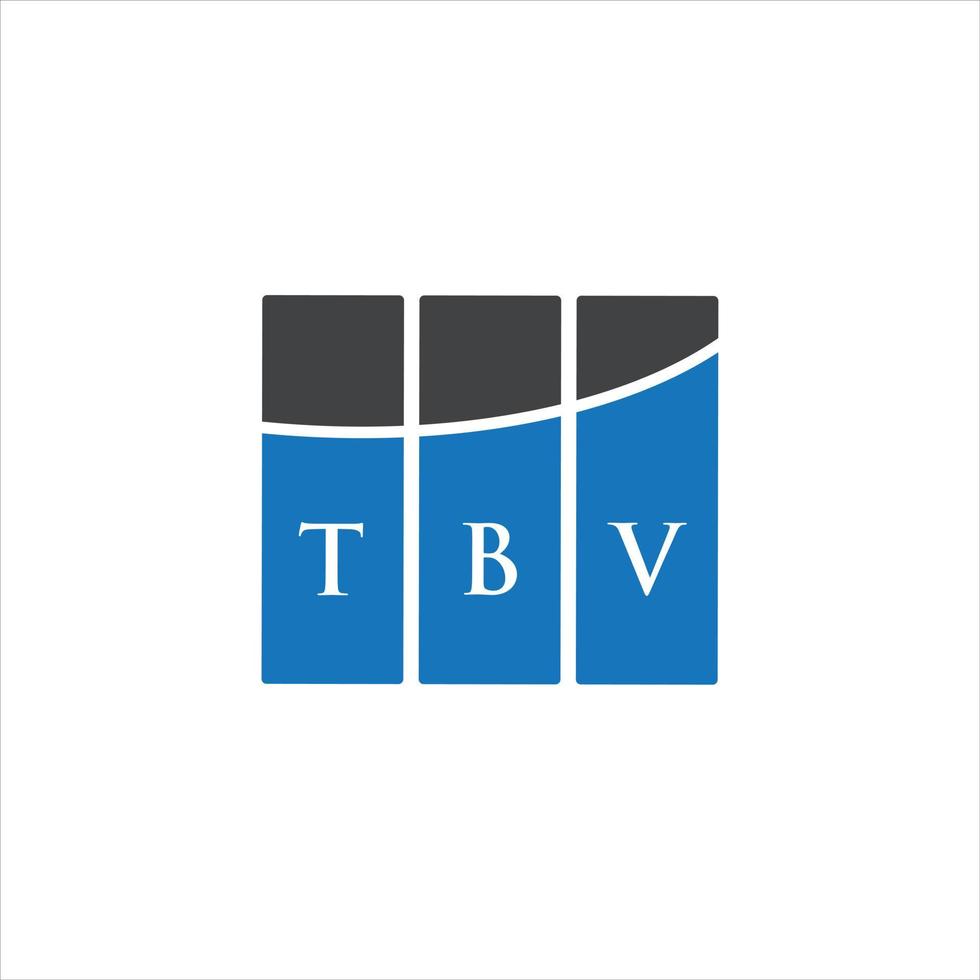 diseño de logotipo de letra tbv sobre fondo blanco. concepto de logotipo de letra de iniciales creativas tbv. diseño de carta tbv. vector