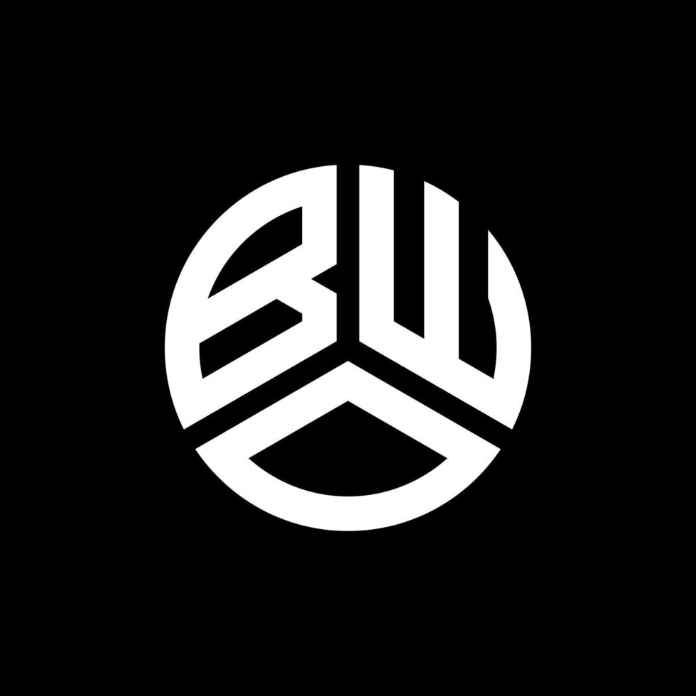 BWO letter logo design on white background. BWO creative initials letter logo concept. BWO letter design. vector