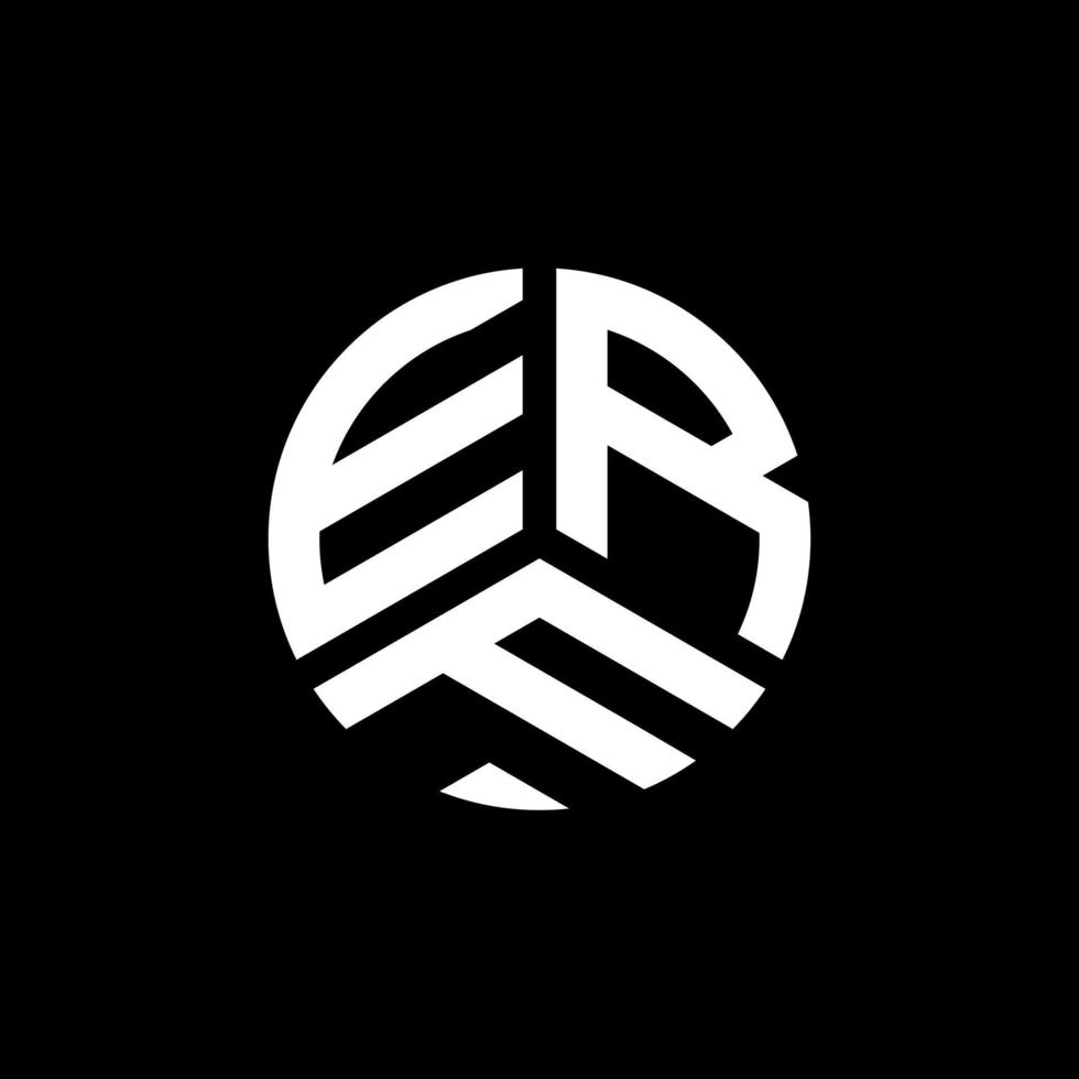 diseño de logotipo de letra erf sobre fondo blanco. concepto de logotipo de letra de iniciales creativas erf. diseño de letra erf. vector