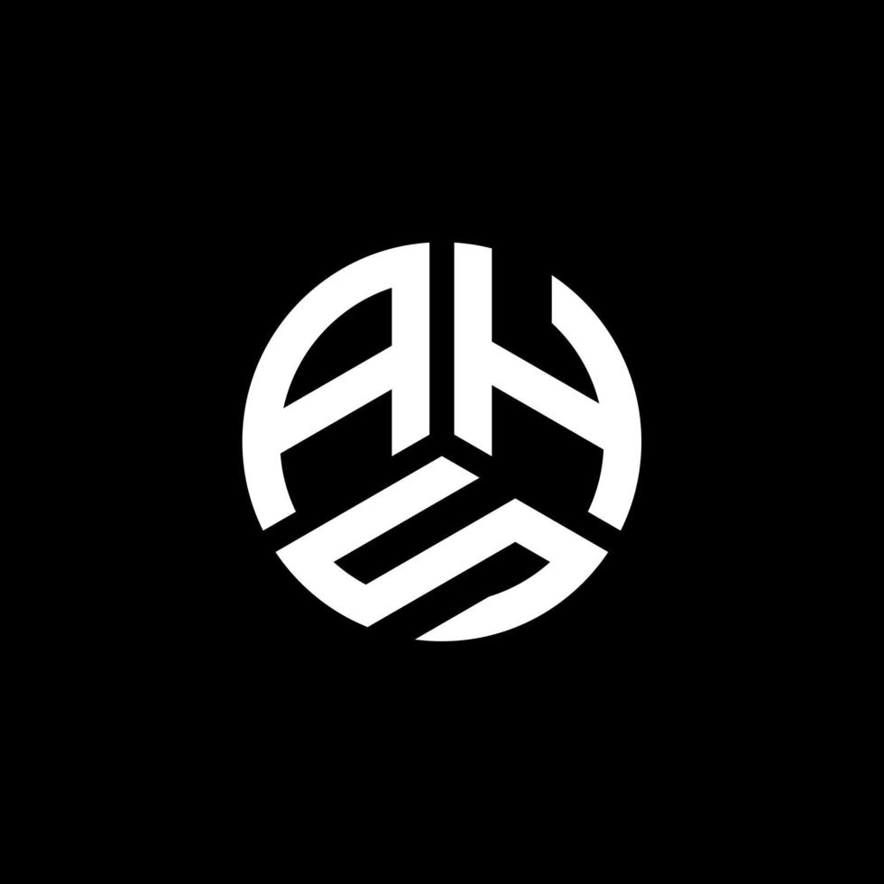 AHS letter logo design on white background. AHS creative initials letter logo concept. AHS letter design. vector