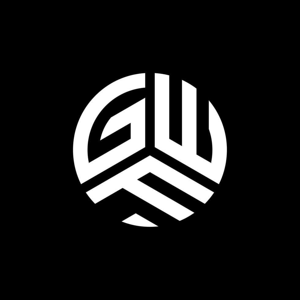 concepto de logotipo de letra de iniciales creativas gwf. gwf letter design.gwf letter logo design sobre fondo blanco. concepto de logotipo de letra de iniciales creativas gwf. diseño de letras gwf. vector