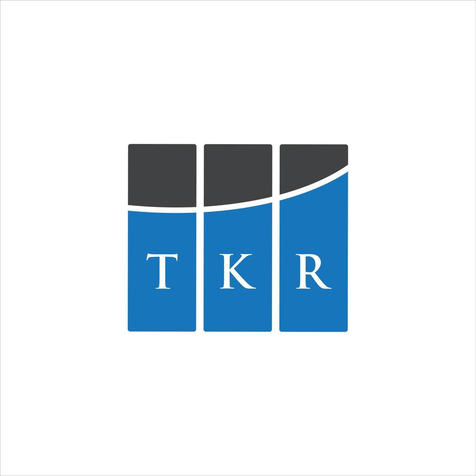 diseño de logotipo de letra tkr sobre fondo blanco. concepto de logotipo de letra de iniciales creativas tkr. diseño de letras tkr. vector