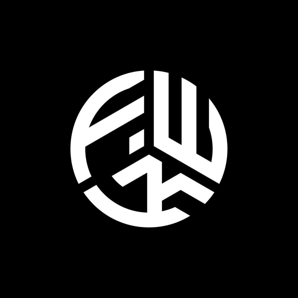 diseño de logotipo de letra fwk sobre fondo blanco. concepto de logotipo de letra de iniciales creativas fwk. diseño de letras fwk. vector