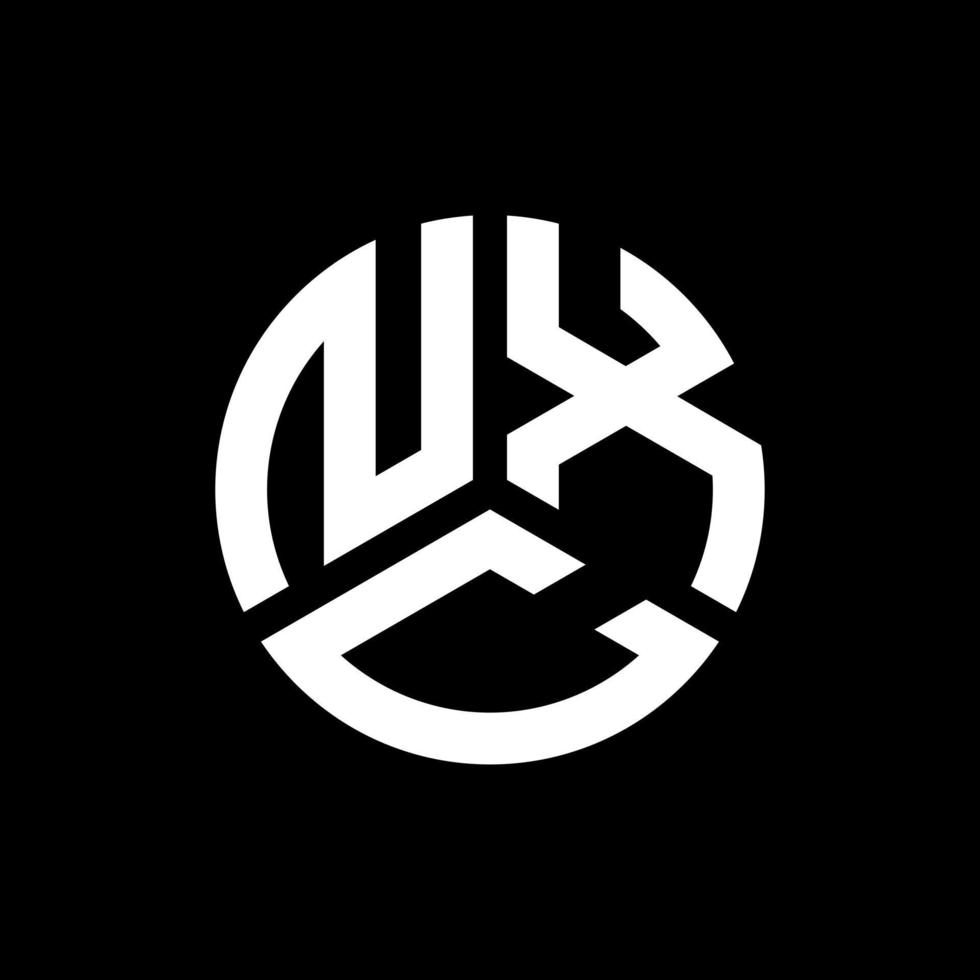 NXC letter logo design on black background. NXC creative initials letter logo concept. NXC letter design. vector