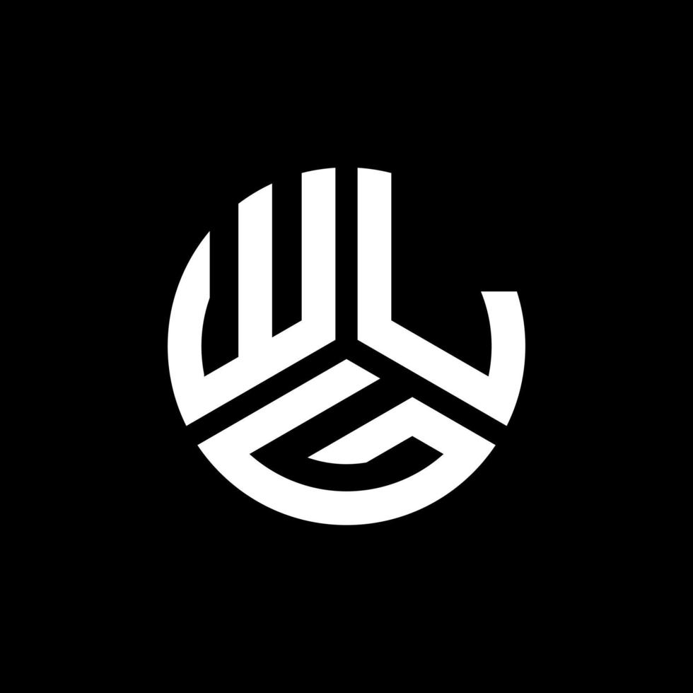 WLG letter logo design on black background. WLG creative initials letter logo concept. WLG letter design. vector