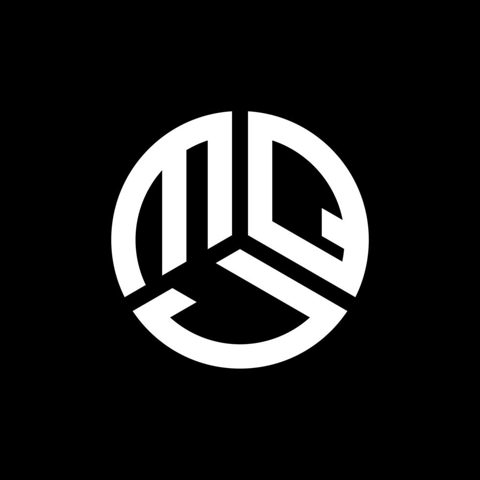 MQJ letter logo design on black background. MQJ creative initials letter logo concept. MQJ letter design. vector