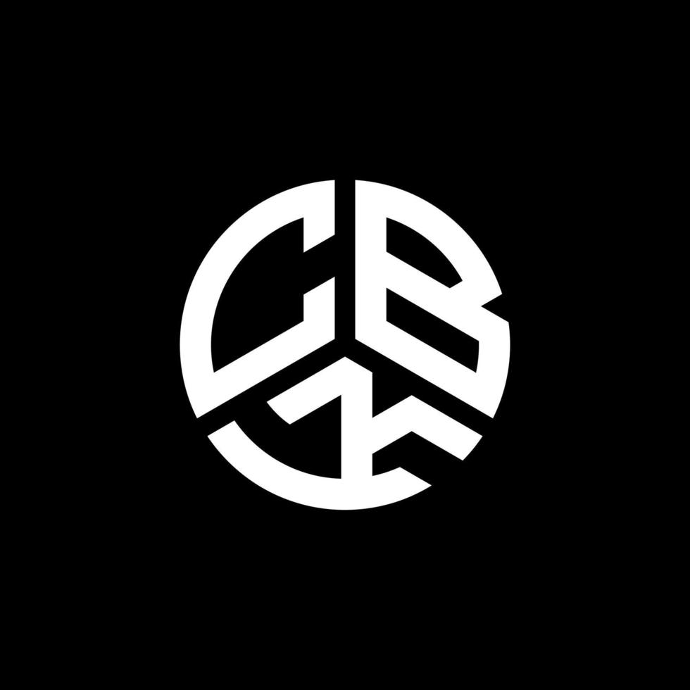 diseño de logotipo de letra cbk sobre fondo blanco. concepto de logotipo de letra de iniciales creativas cbk. diseño de letras cbk. vector