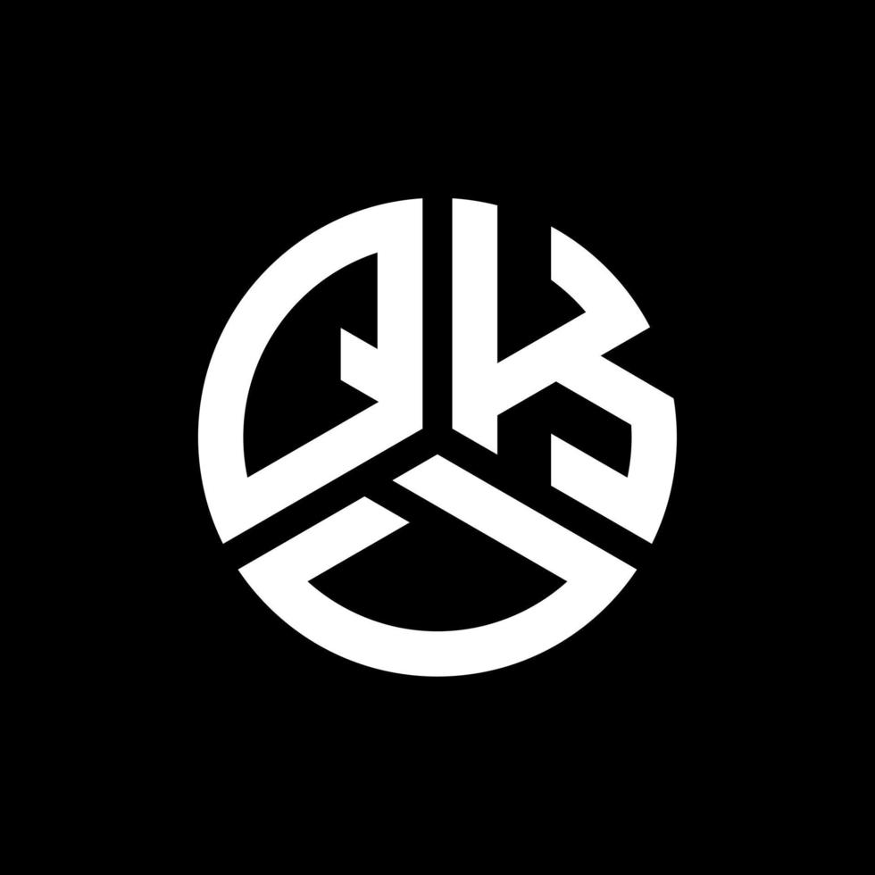 diseño de logotipo de letra qkd sobre fondo negro. concepto de logotipo de letra inicial creativa qkd. diseño de letras qkd. vector
