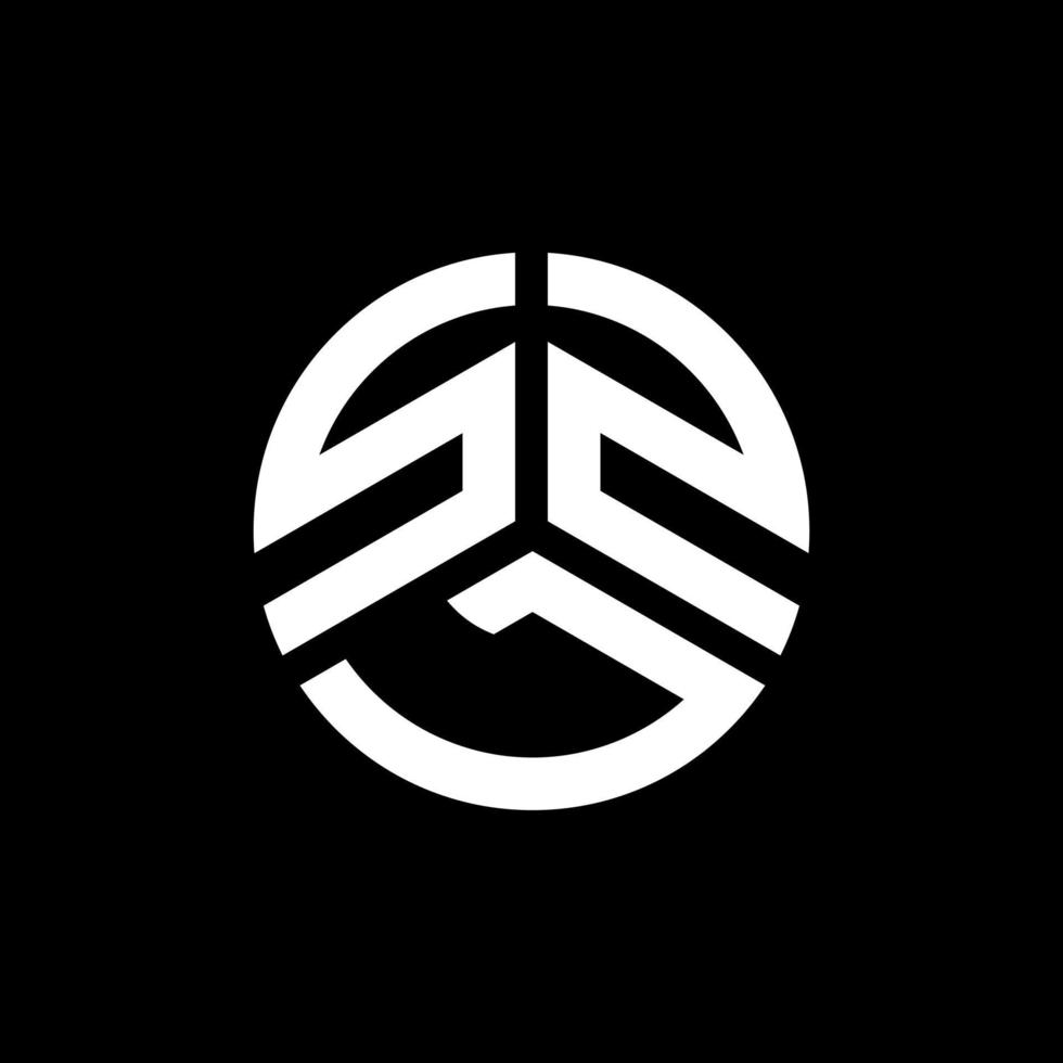 diseño de logotipo de letra szl sobre fondo negro. concepto de logotipo de letra de iniciales creativas szl. diseño de letras szl. vector