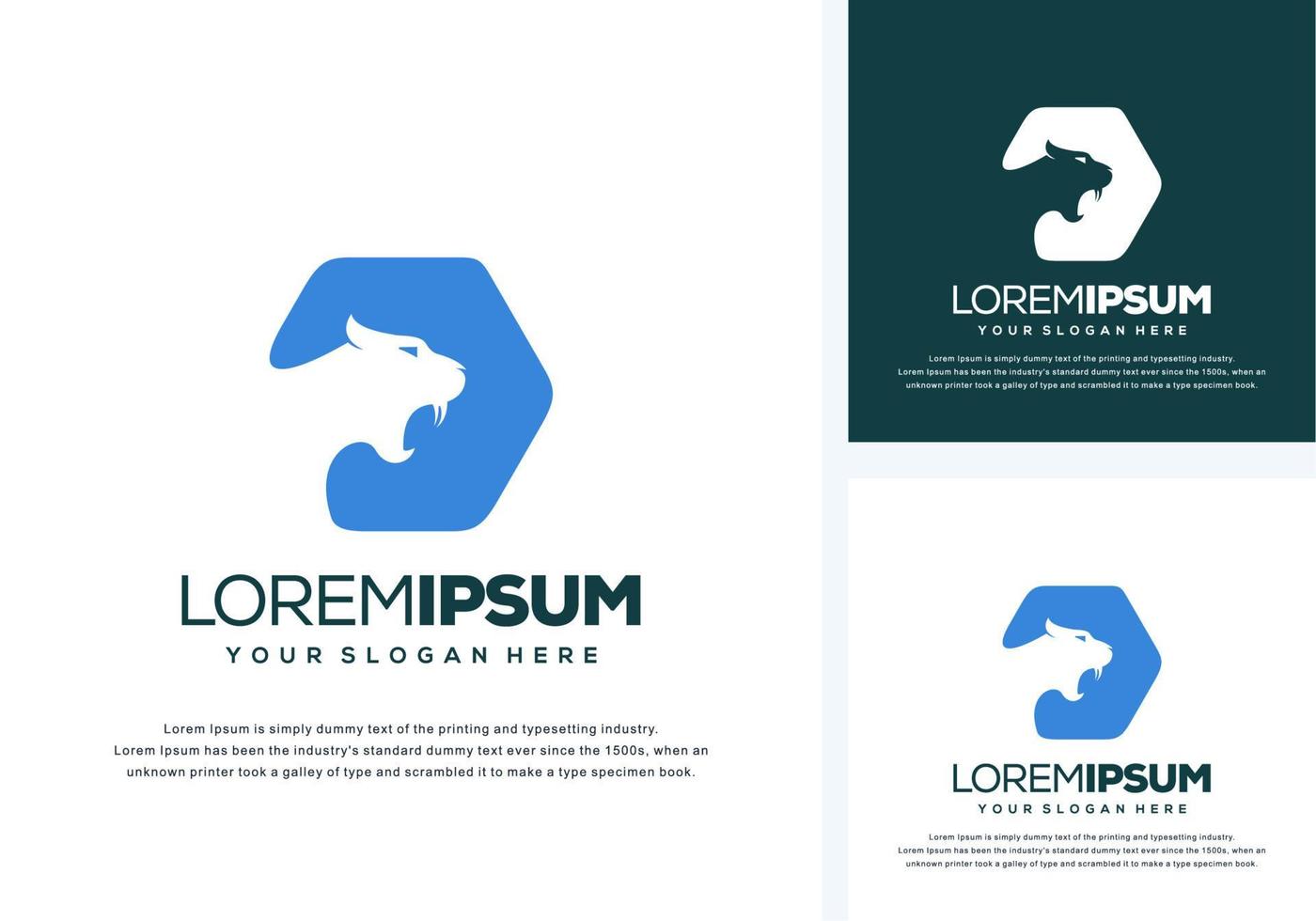 abstract lion logo design vector