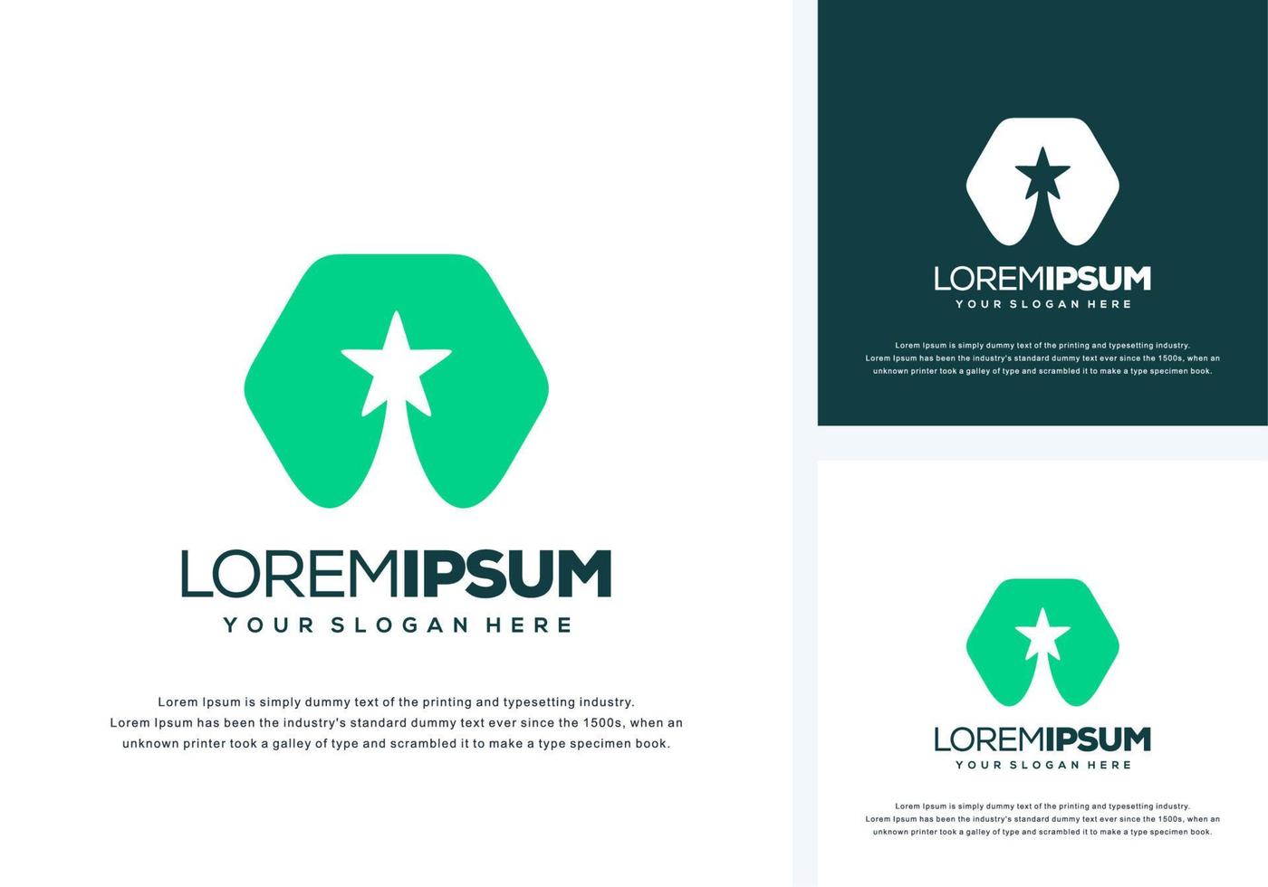 abstract star logo design vector