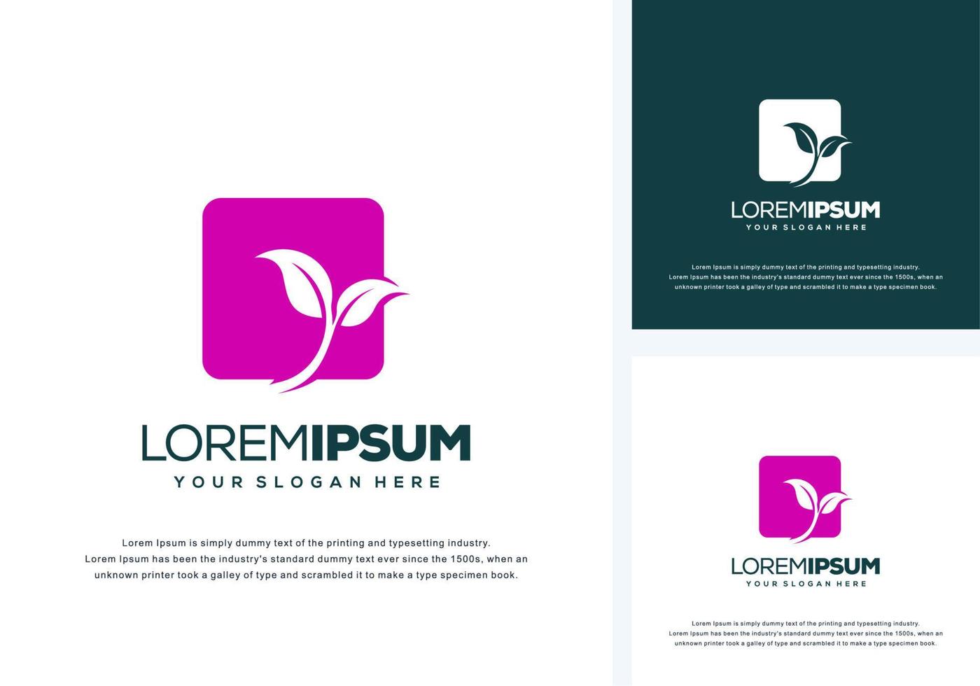 abstract leaf logo design vector