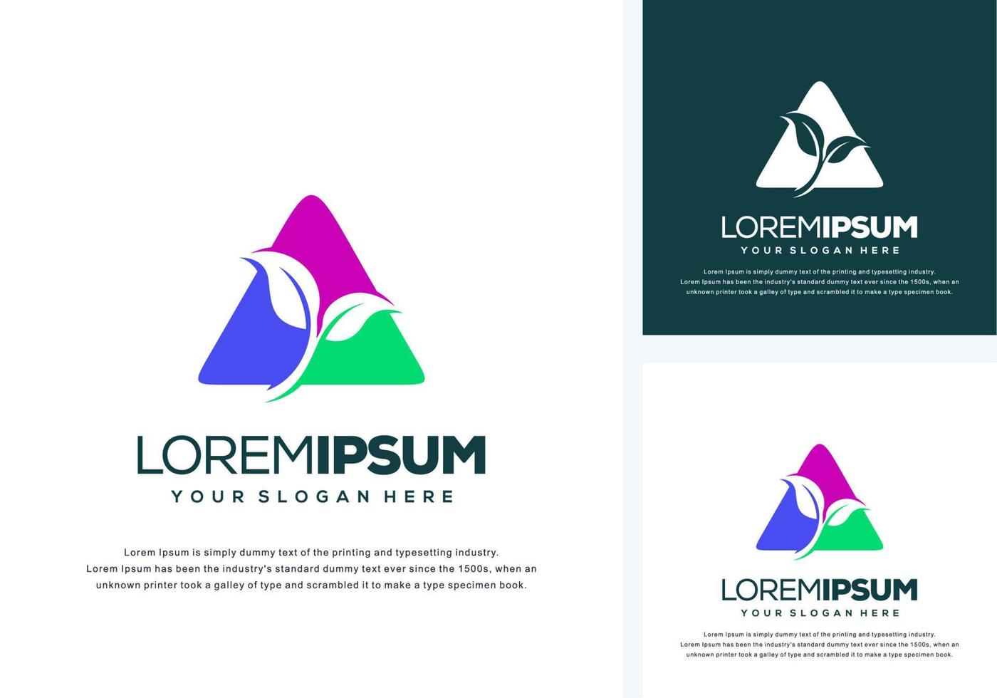abstract leaf logo design vector