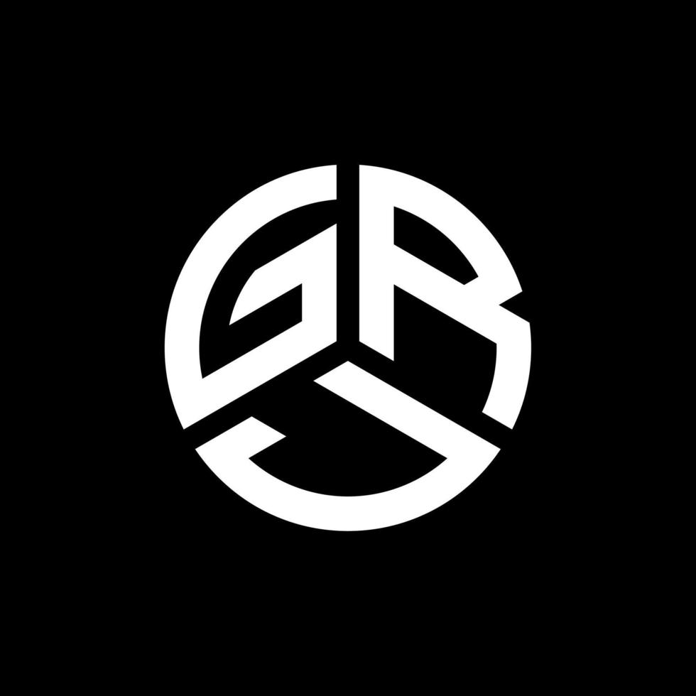GRJ letter logo design on white background. GRJ creative initials letter logo concept. GRJ letter design. vector