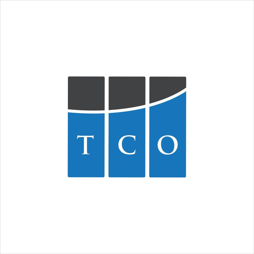 diseño de logotipo de letra tco sobre fondo blanco. concepto de logotipo de letra inicial creativa tco. diseño de carta tco. vector