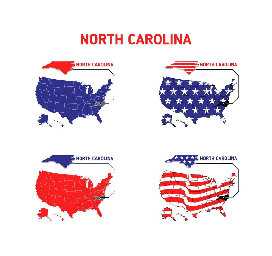 mapa de nueva york con ilustración de diseño de bandera de estados unidos vector