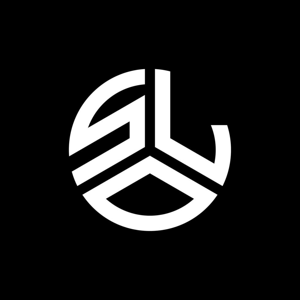 SLO letter logo design on black background. SLO creative initials letter logo concept. SLO letter design. vector