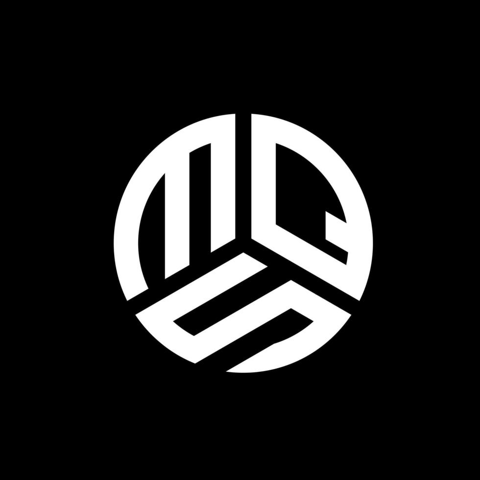 MQS letter logo design on black background. MQS creative initials letter logo concept. MQS letter design. vector