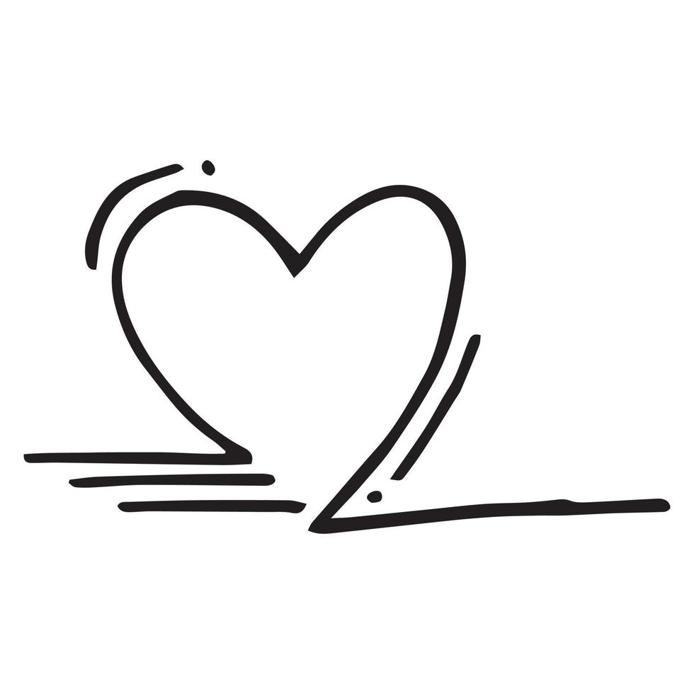 Doodle Hearts, hand drawn love hearts. Vector illustration.