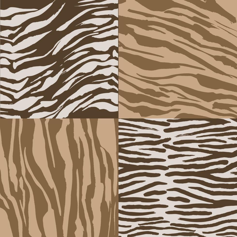 Patterns with tiger prints vector