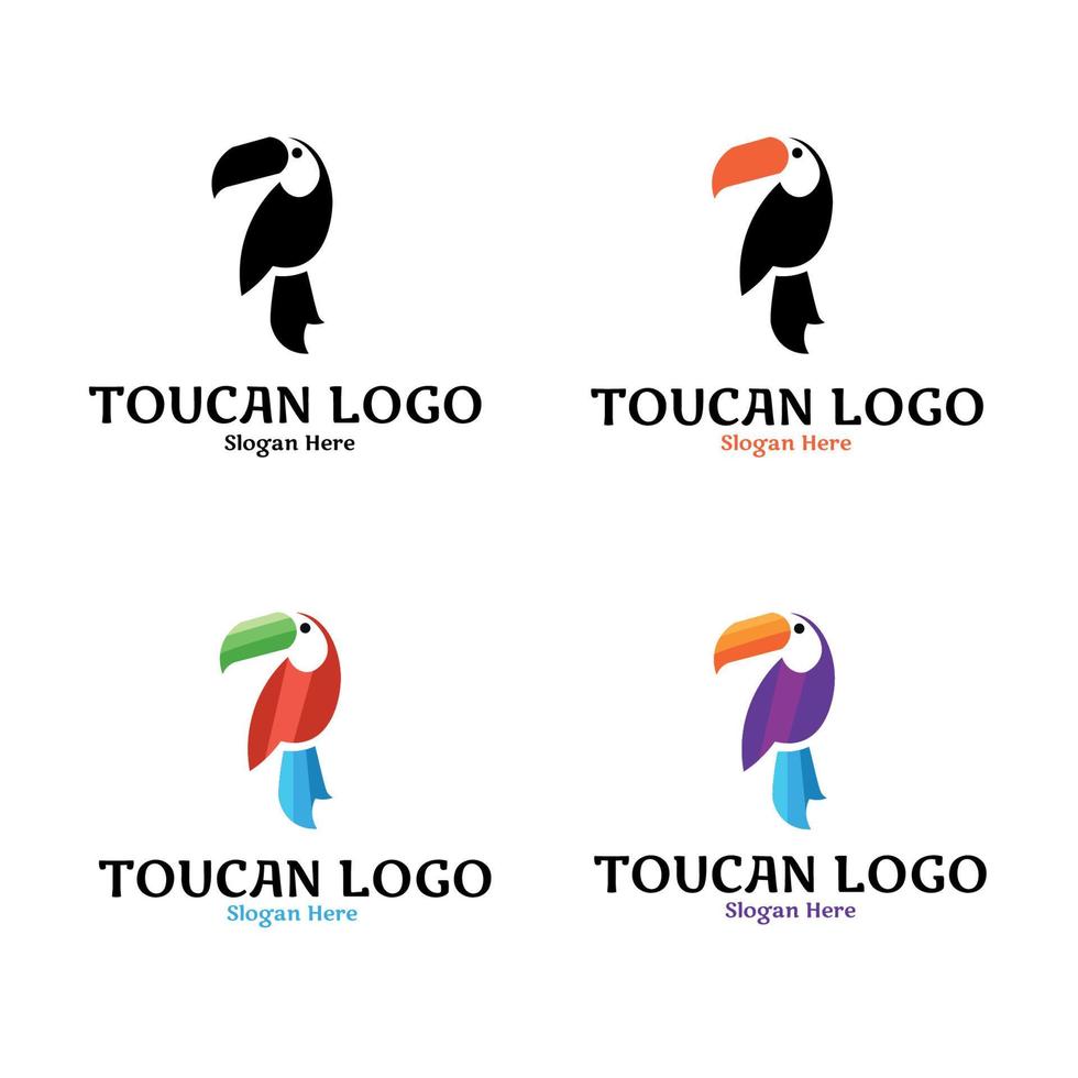 conjunto de logotipos de tucán vector