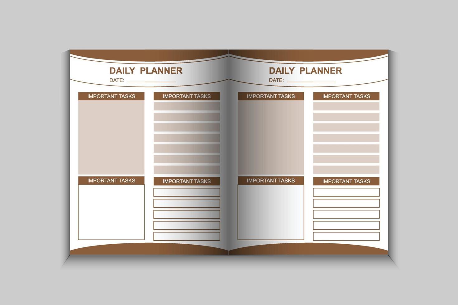 Interior design with daily planner vector