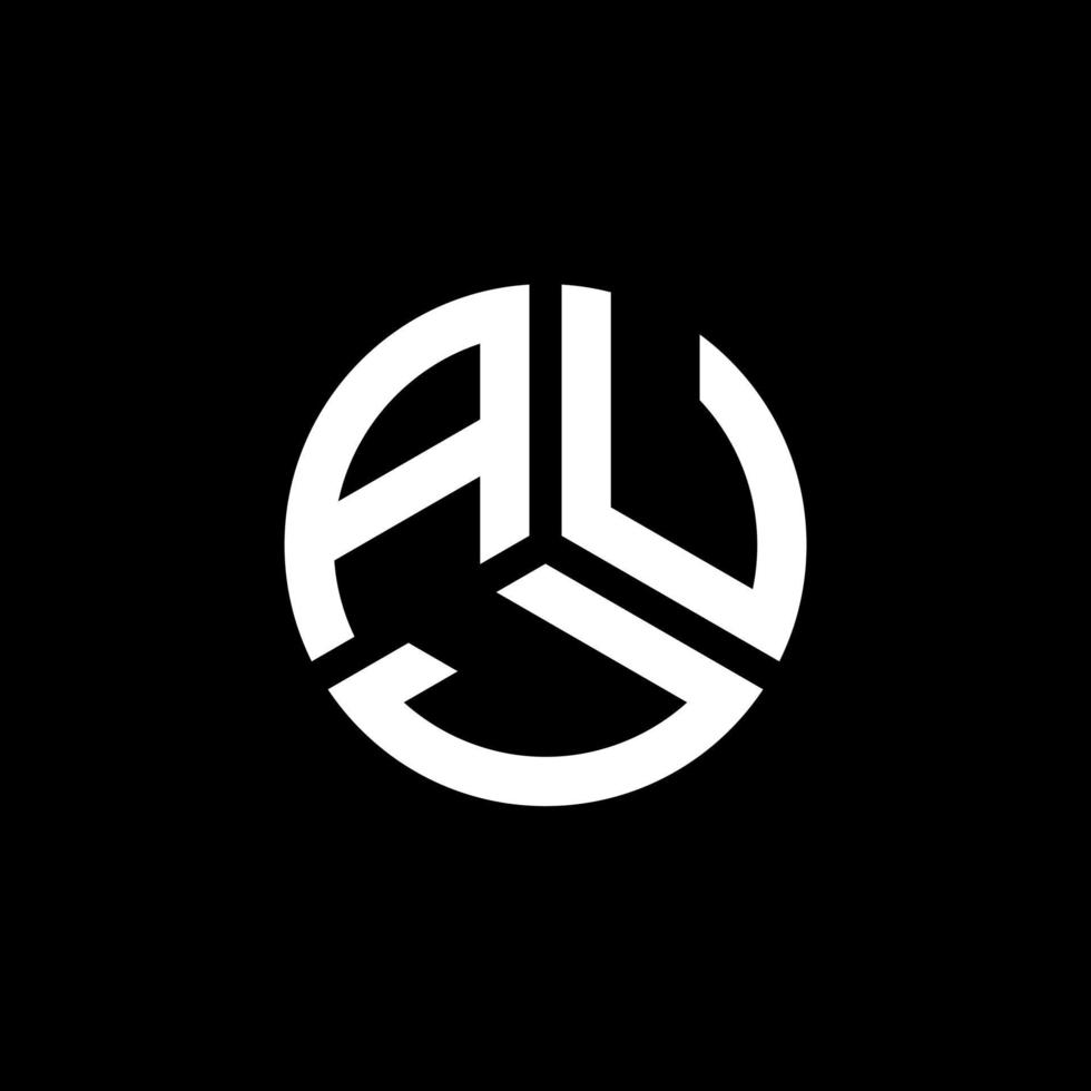 diseño de logotipo de letra auj sobre fondo blanco. concepto de logotipo de letra de iniciales creativas auj. diseño de letras auj. vector