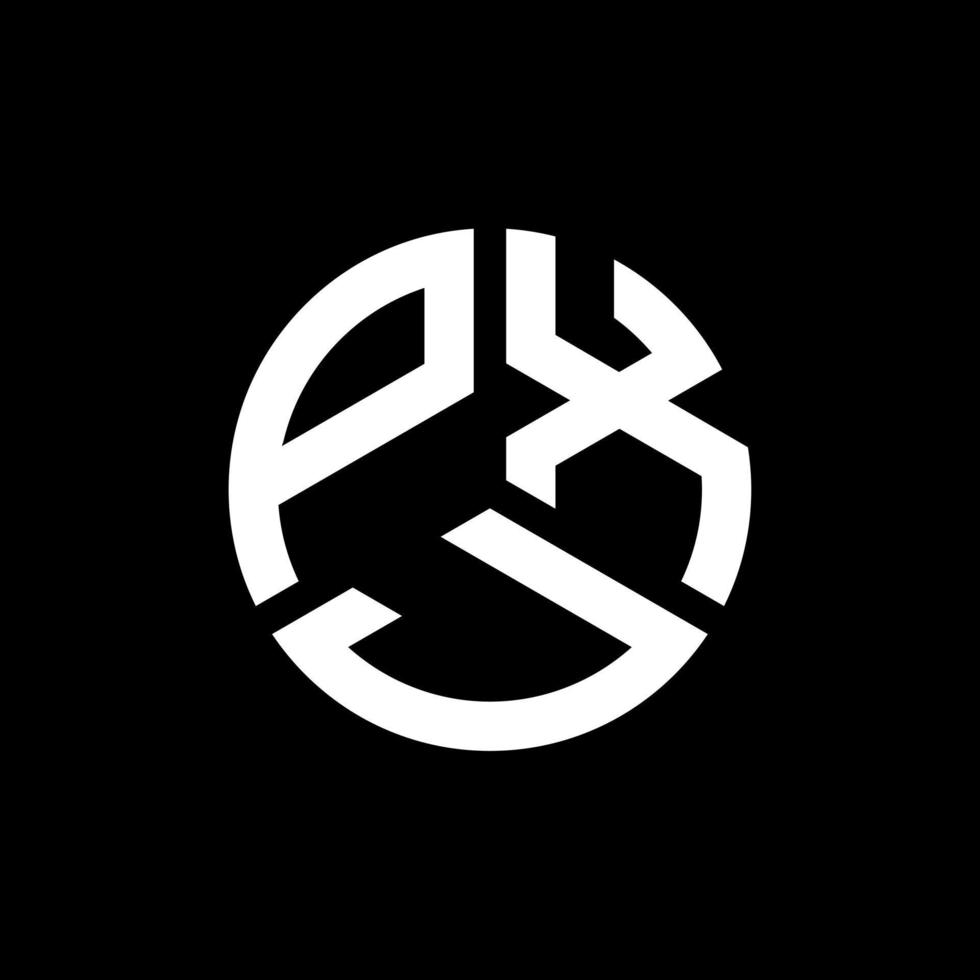 PXJ letter logo design on black background. PXJ creative initials letter logo concept. PXJ letter design. vector