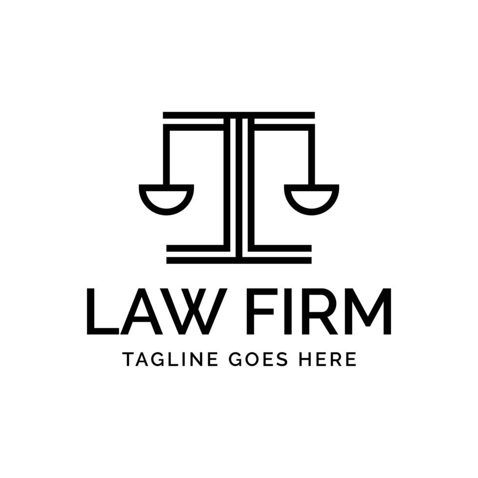 law and firm logo design vector