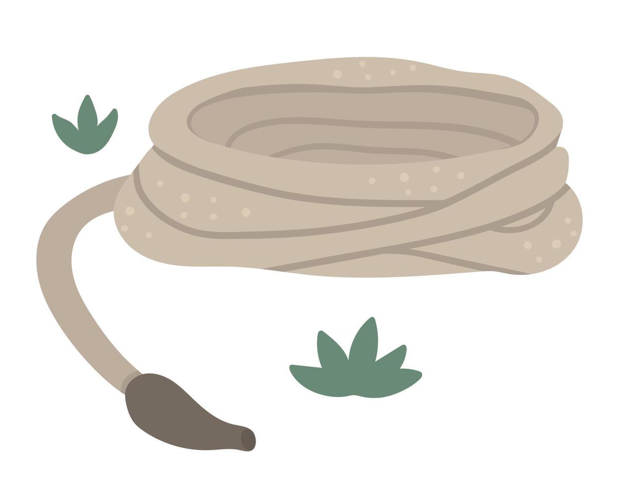 manguera vectorial aislada sobre fondo blanco. ilustración de herramienta de jardín de primavera plana. icono de equipo de jardinería. vector