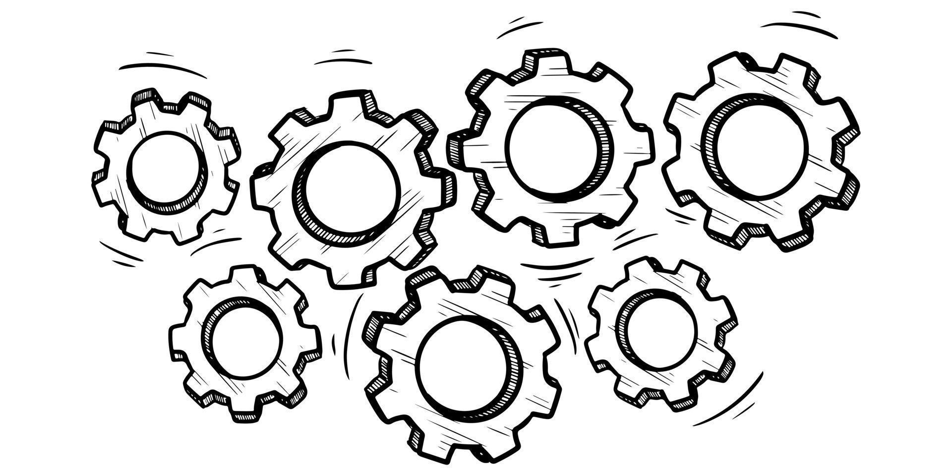 Gear machinery drawing Stock Vector Image  Art  Alamy
