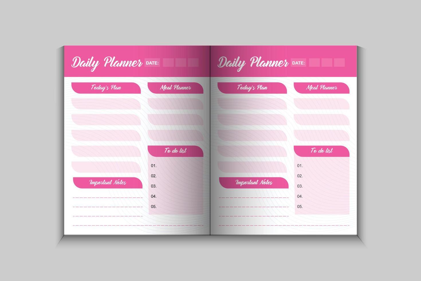 Interior design with daily planner vector