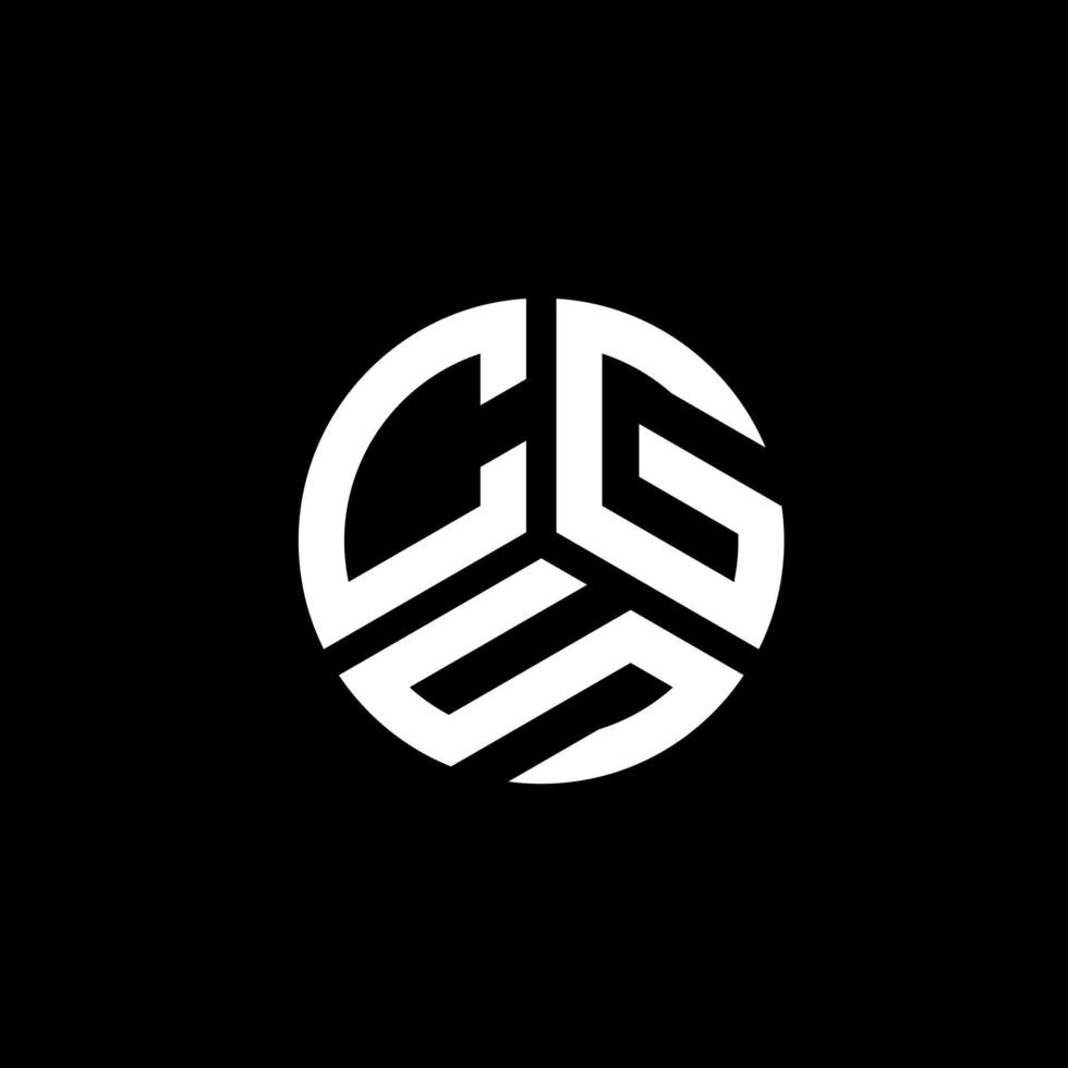 CGS letter logo design on white background. CGS creative initials letter logo concept. CGS letter design. vector