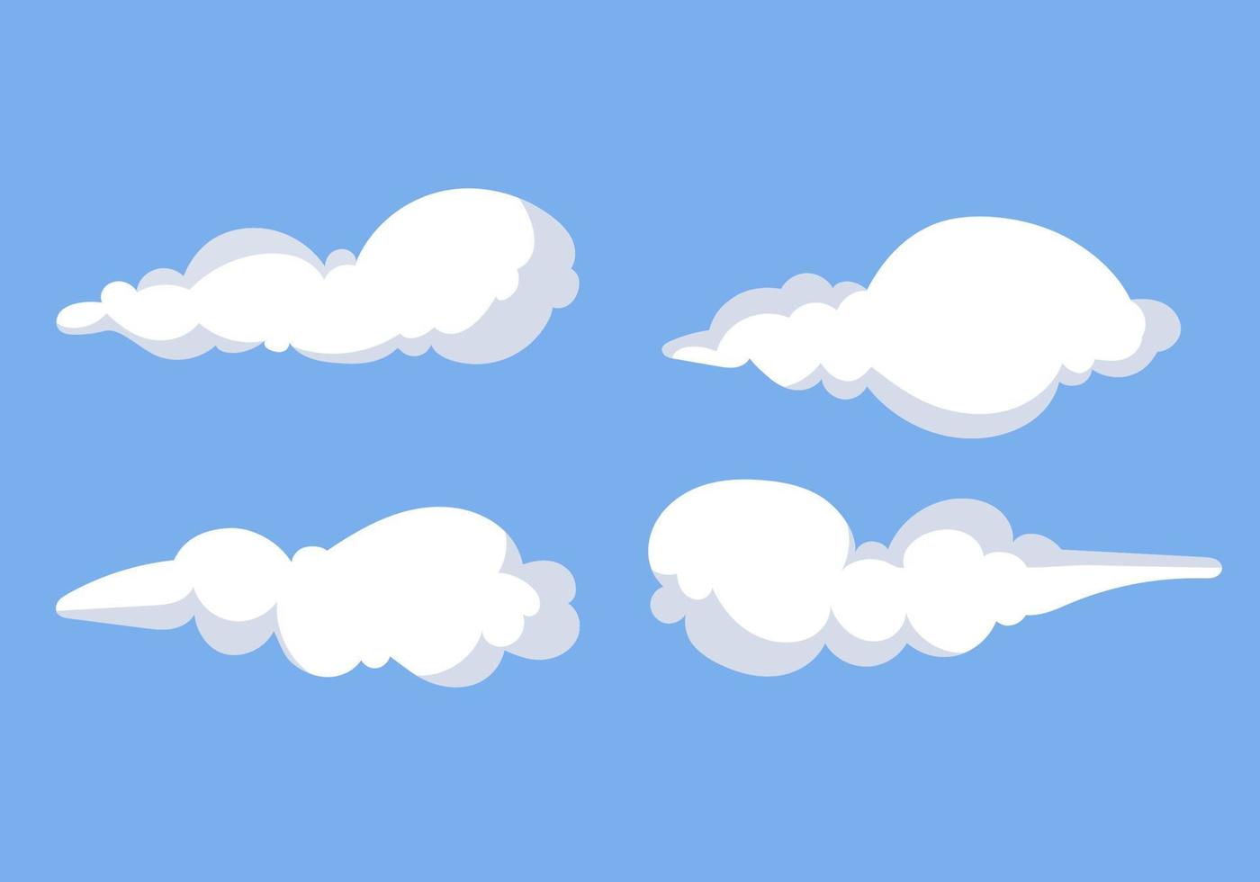 Cloud collection set with waves is very beautiful vector