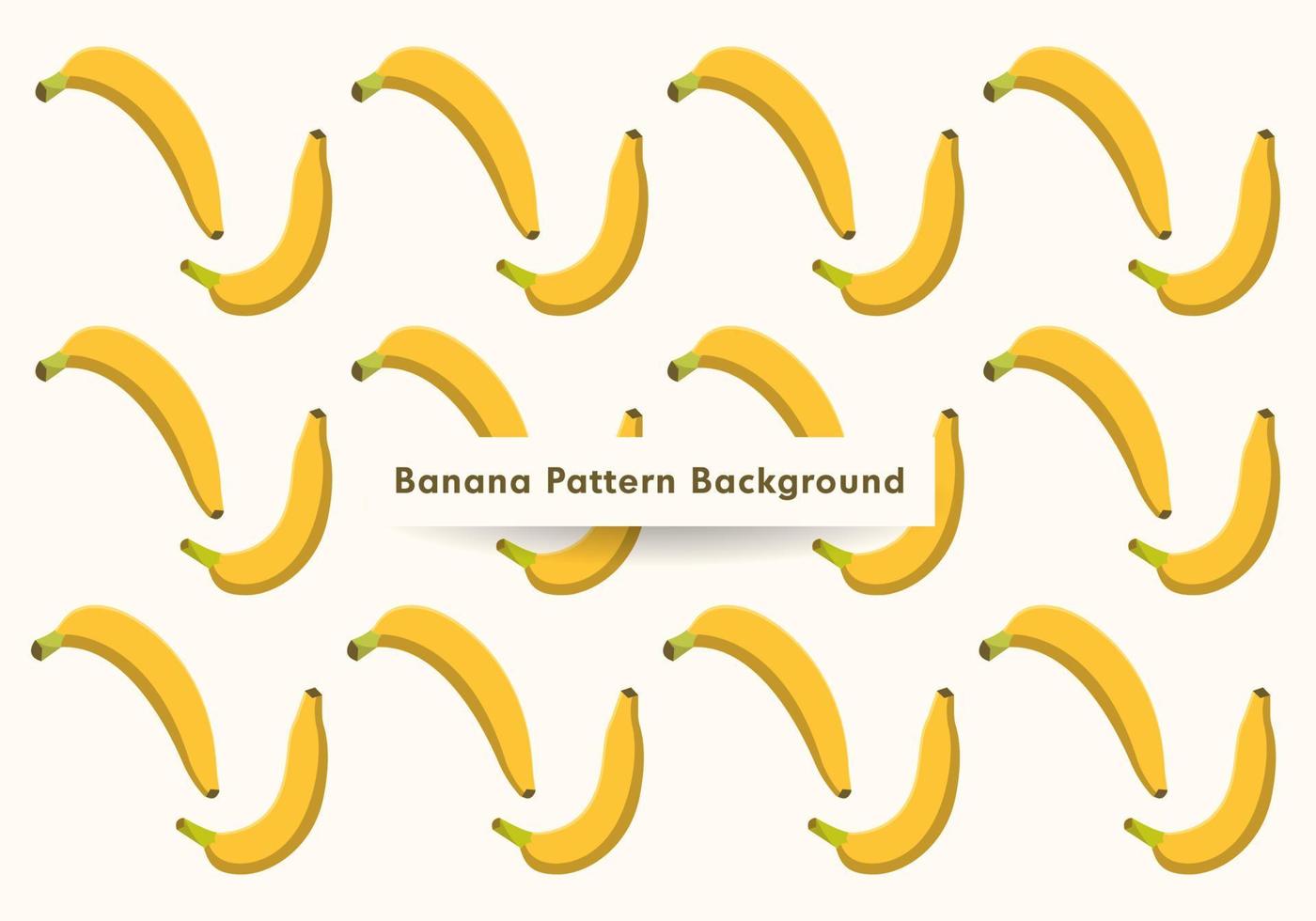 Banana pattern background with 2 shapes vector