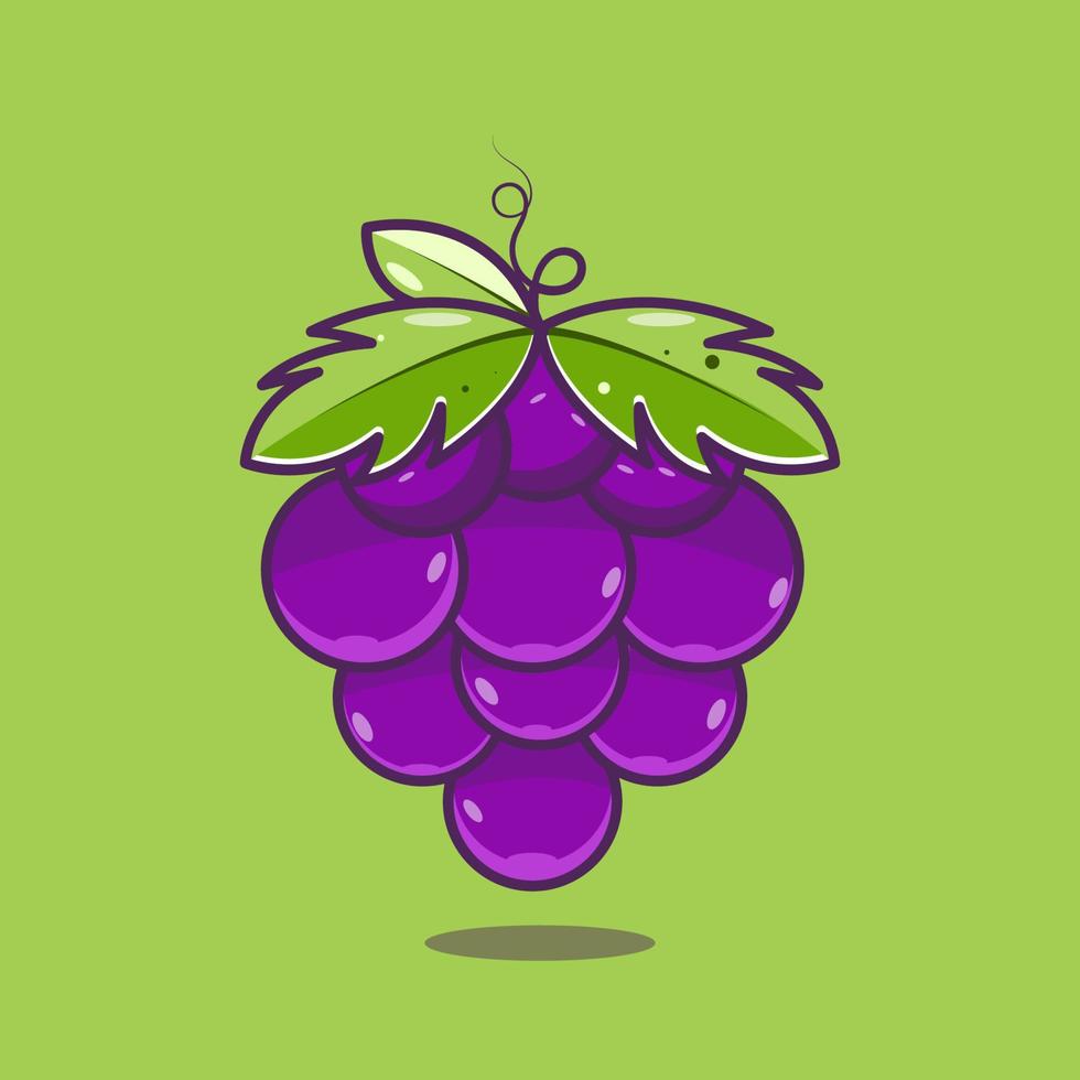 Grape fruit illustration cartoon grape concept vector