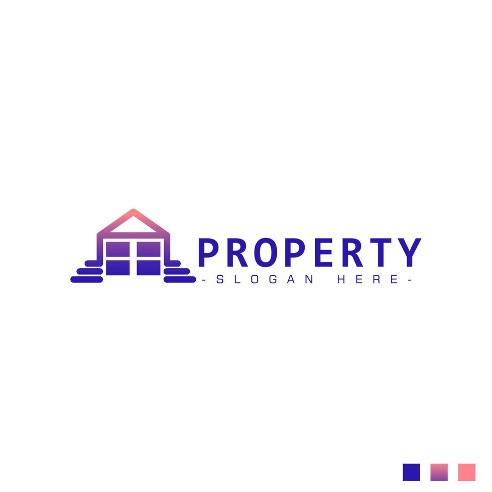 Property gradation logo Premium Vector