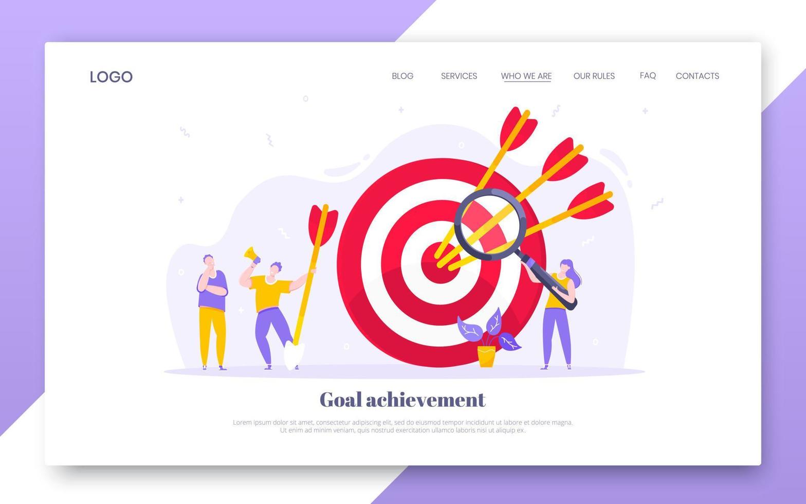 Goal achievement business concept sport target icon and arrows in the bullseye. vector