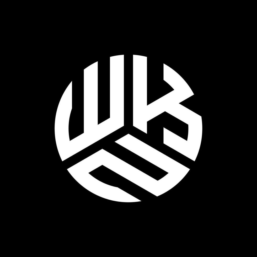 diseño de logotipo de letra wkn sobre fondo negro. concepto de logotipo de letra inicial creativa wkn. diseño de letra wkn. vector